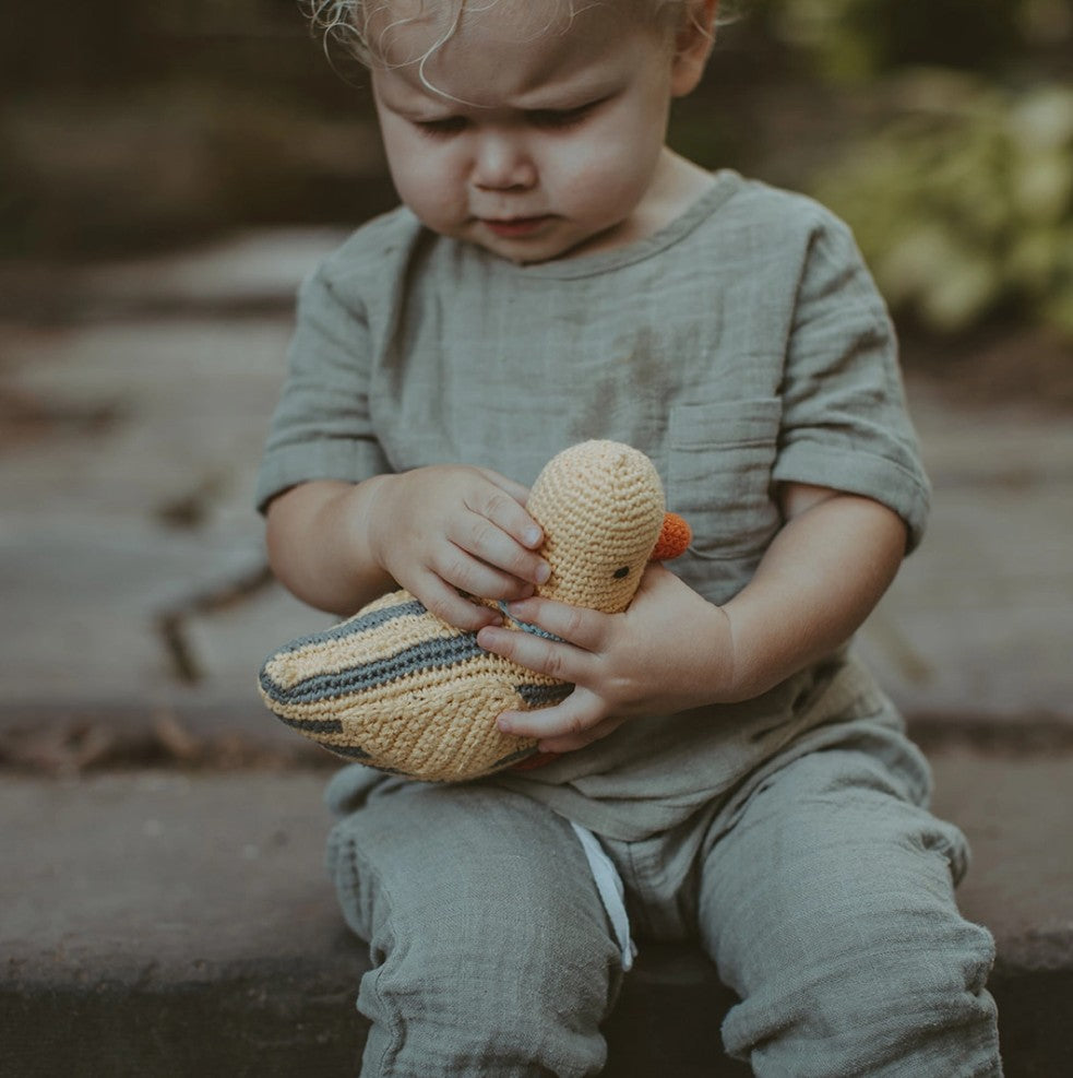 Crochet Yellow Duck Rattle