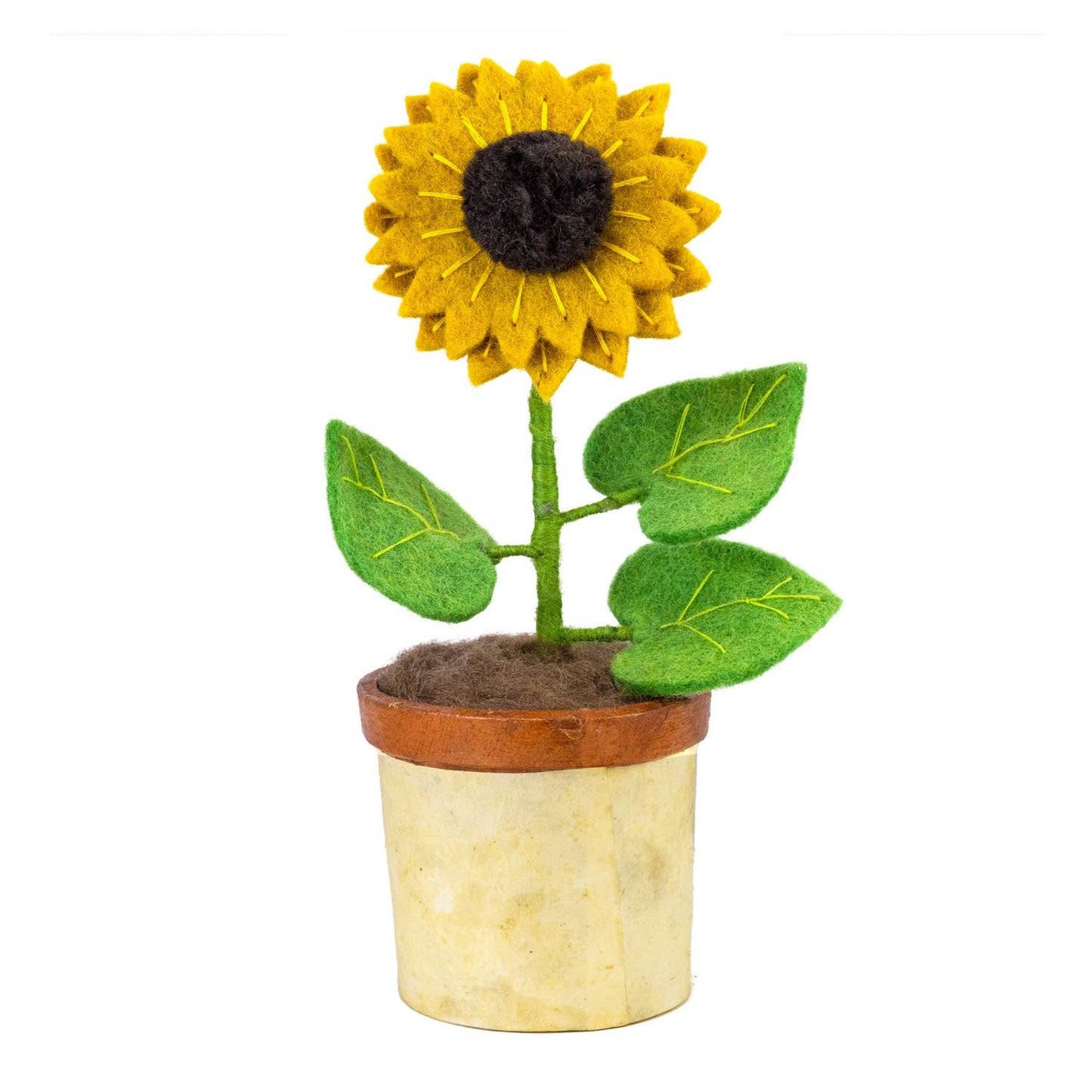 Felt Sunflower Potted Flower