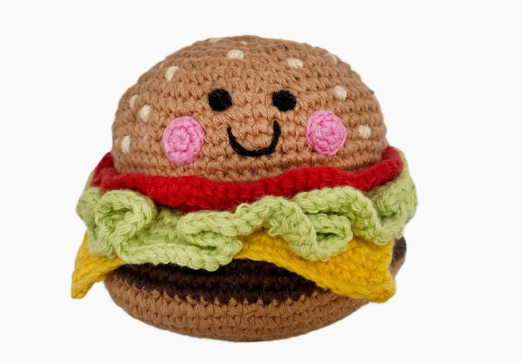 Crochet Classic Burger Rattle