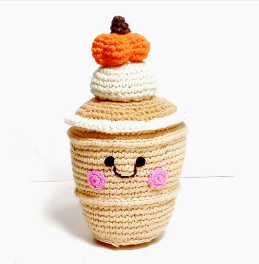 Crochet Pumpkin Spice Latte Rattle