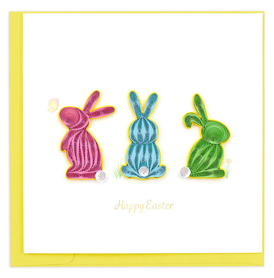Quilled Easter Bunnies Card