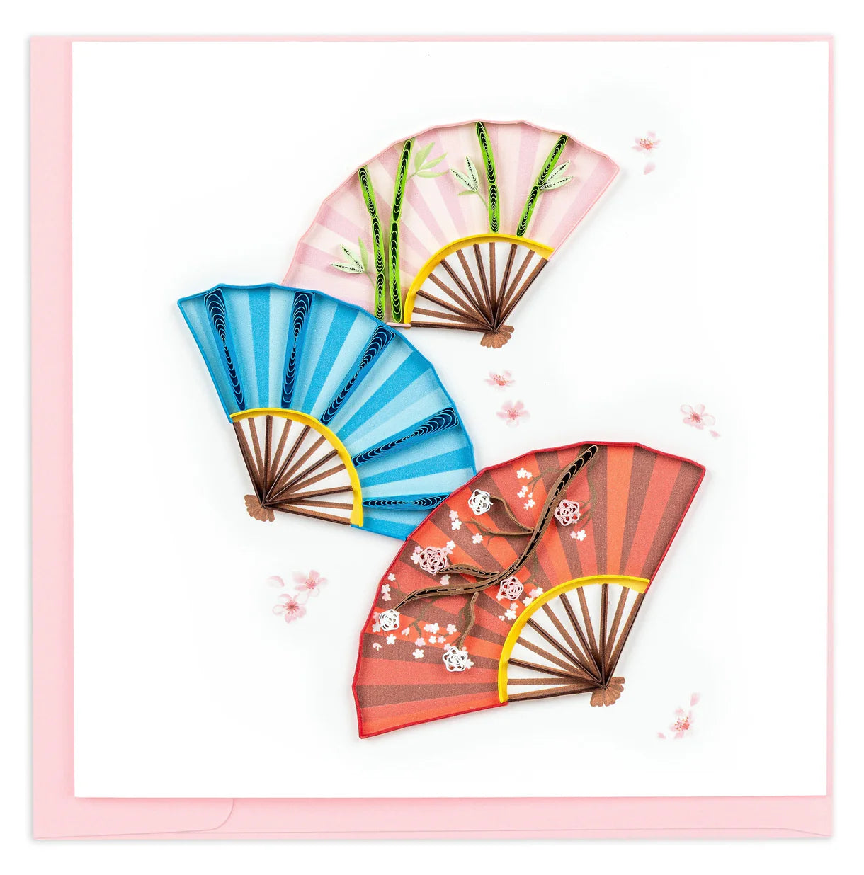 Quilled Decorative Fans Card