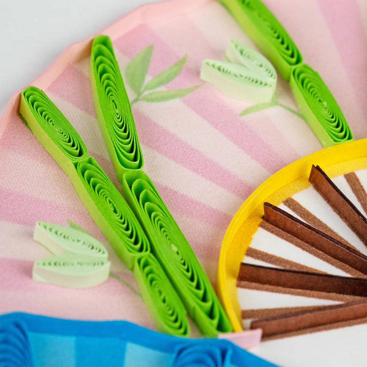 Quilled Decorative Fans Card