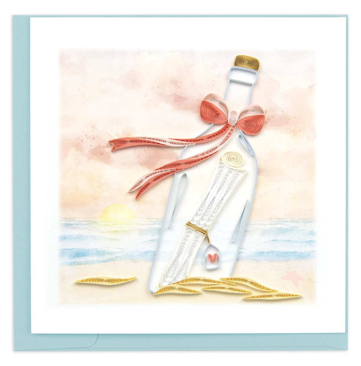 Quilled Message in a Bottle Card