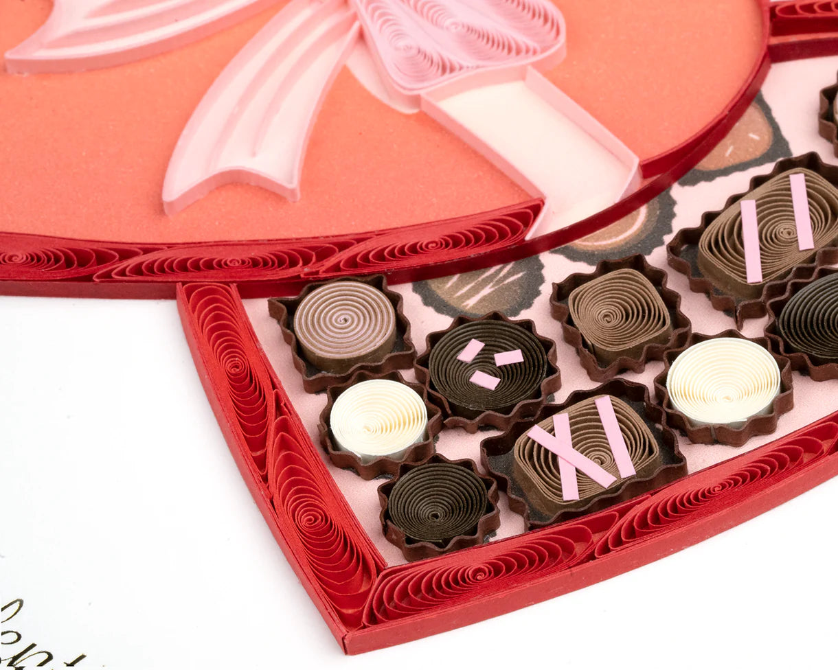 Quilled Box of Chocolates Card