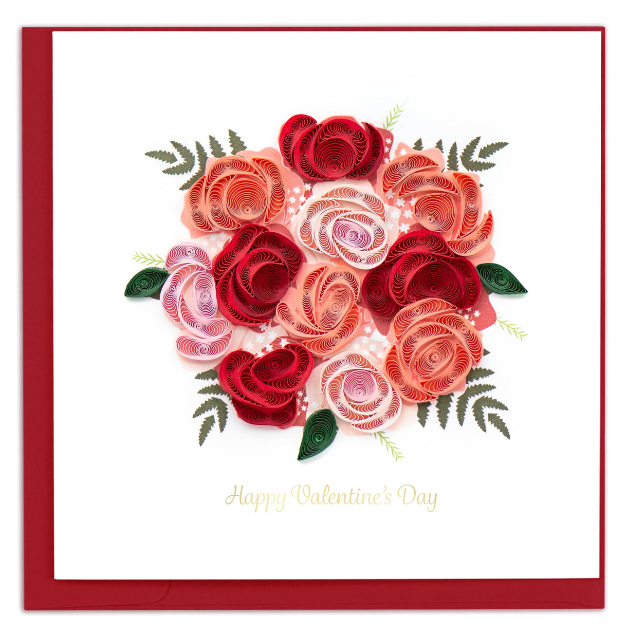Quilled Valentine's Day Bouquet Card