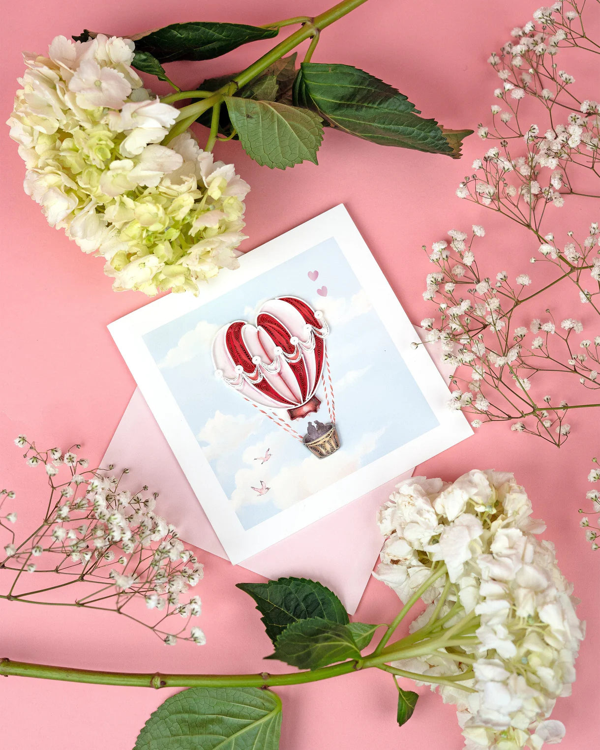 Quilled Heart Air Balloon Card