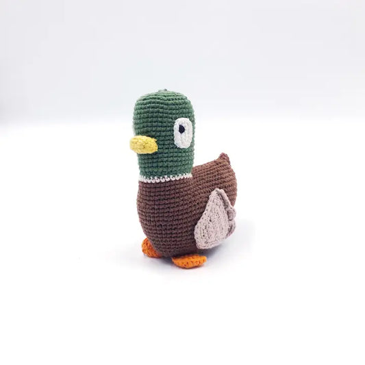 Crochet Mallard Duck Rattle