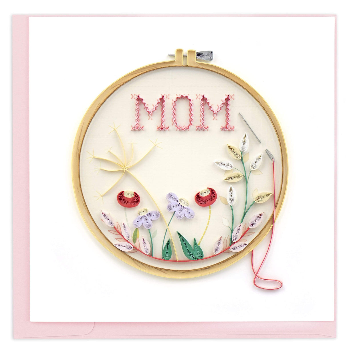 Quilled "MOM" Cross Stitch Card