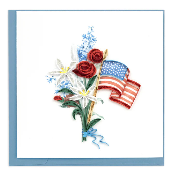 Quilled Memorial Day Flowers Card