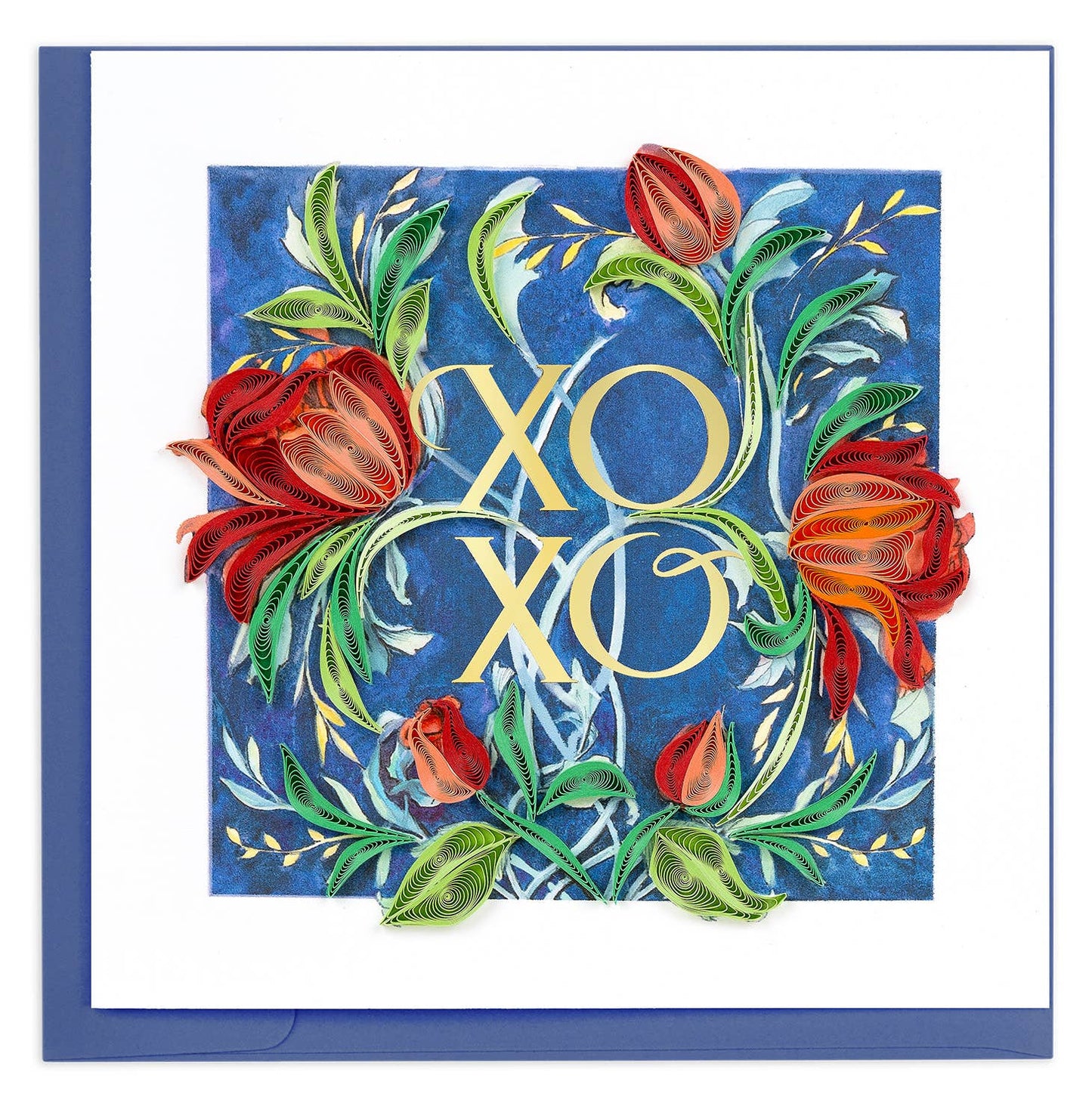 Quilled XOXO Roses Card