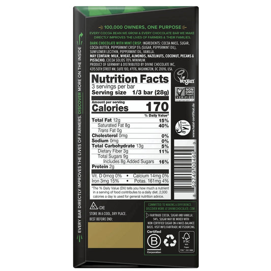 Dark Chocolate Mint Bar