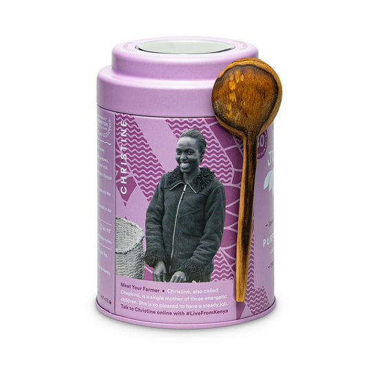 Purple Jasmine Tea Tin & Spoon