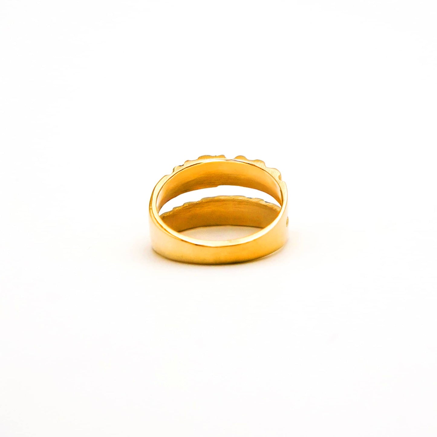 Matata Ribbed Double Band Ring