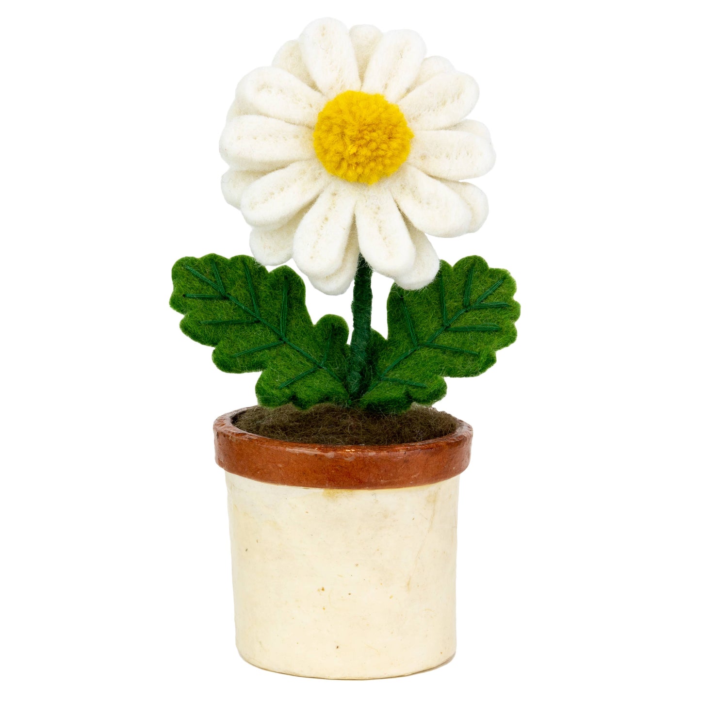 Felt Daisy Potted Flower