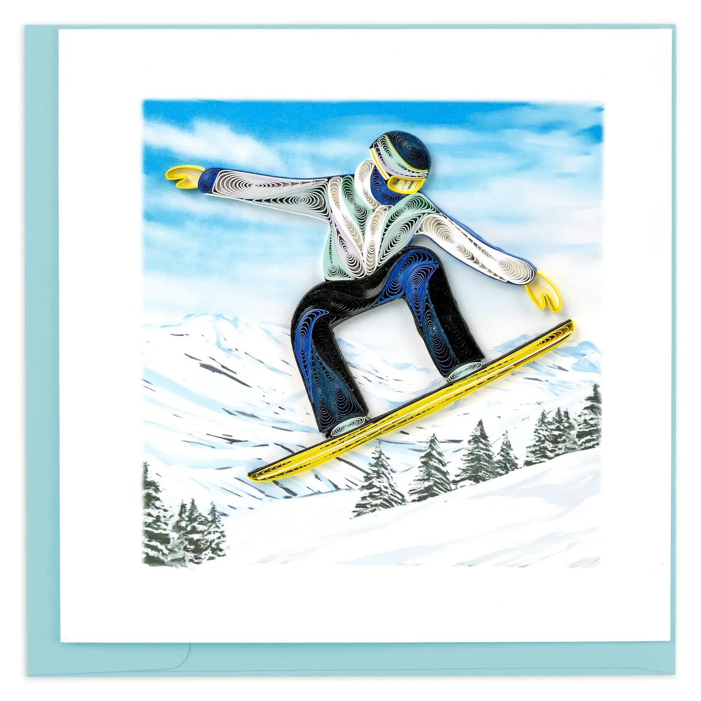 Quilled Backcountry Snowboarder Card