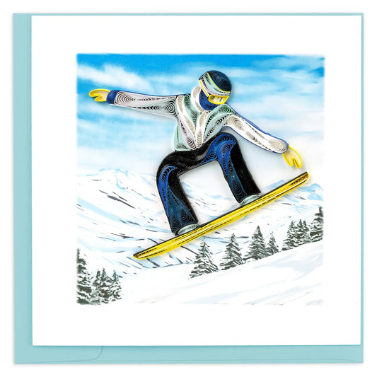 Quilled Backcountry Snowboarder Card